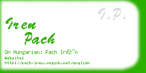 iren pach business card